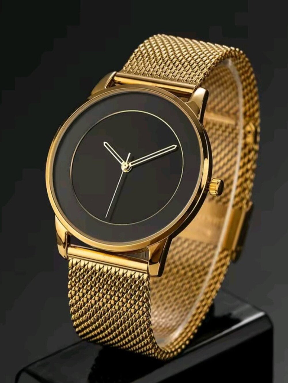 Men's Luxury Quartz Wrist Gold Milanese Mesh Steel Band